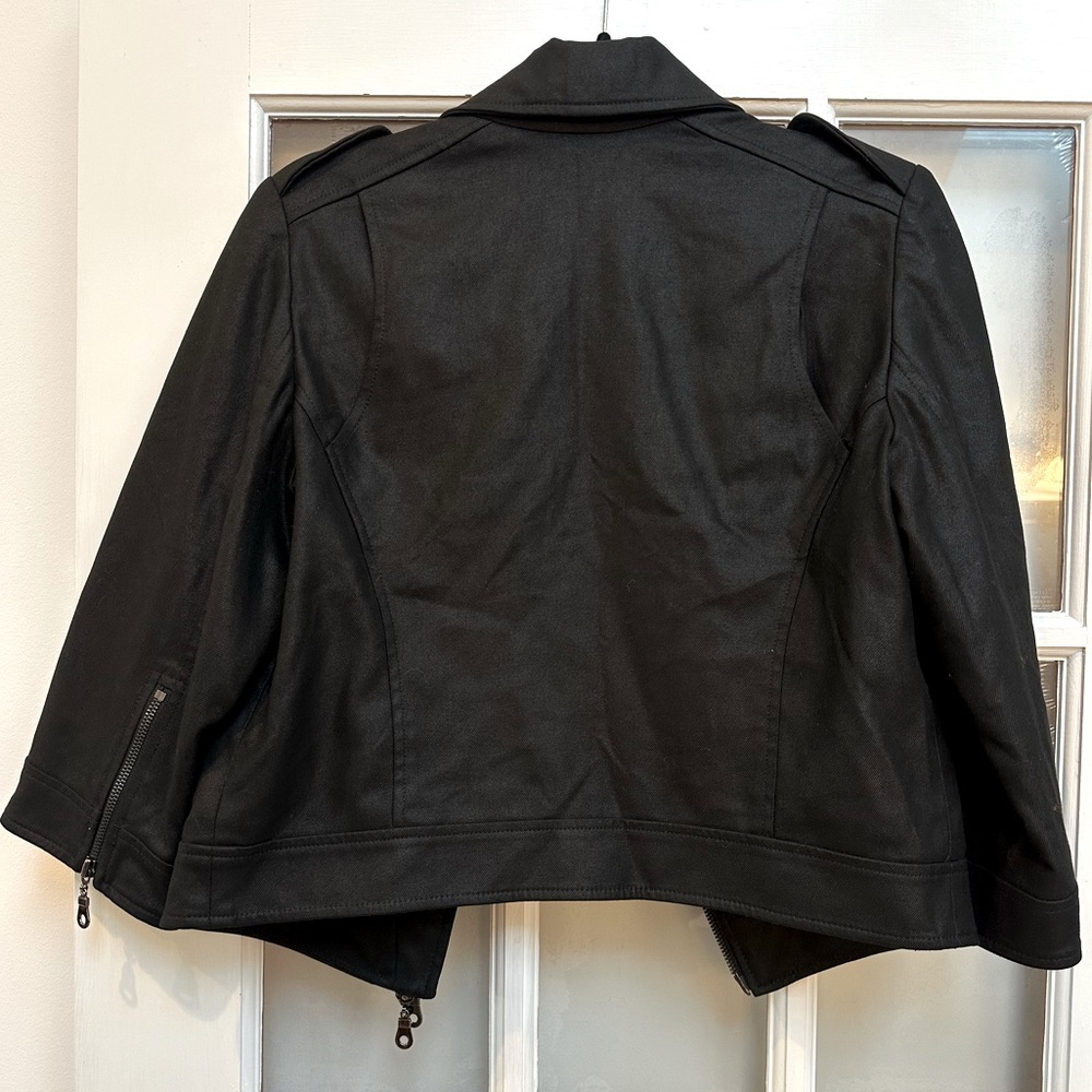 Vintage Cache Black Moto Jacket Zipper Accents Rock Glam Punk Chic Size S Small - Picture 8 of 11